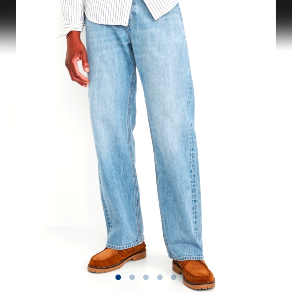 "90s baggy" Style Light Wash Men's Jeans